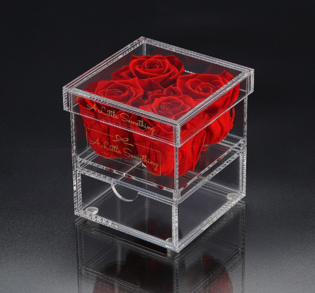 box of preserved roses